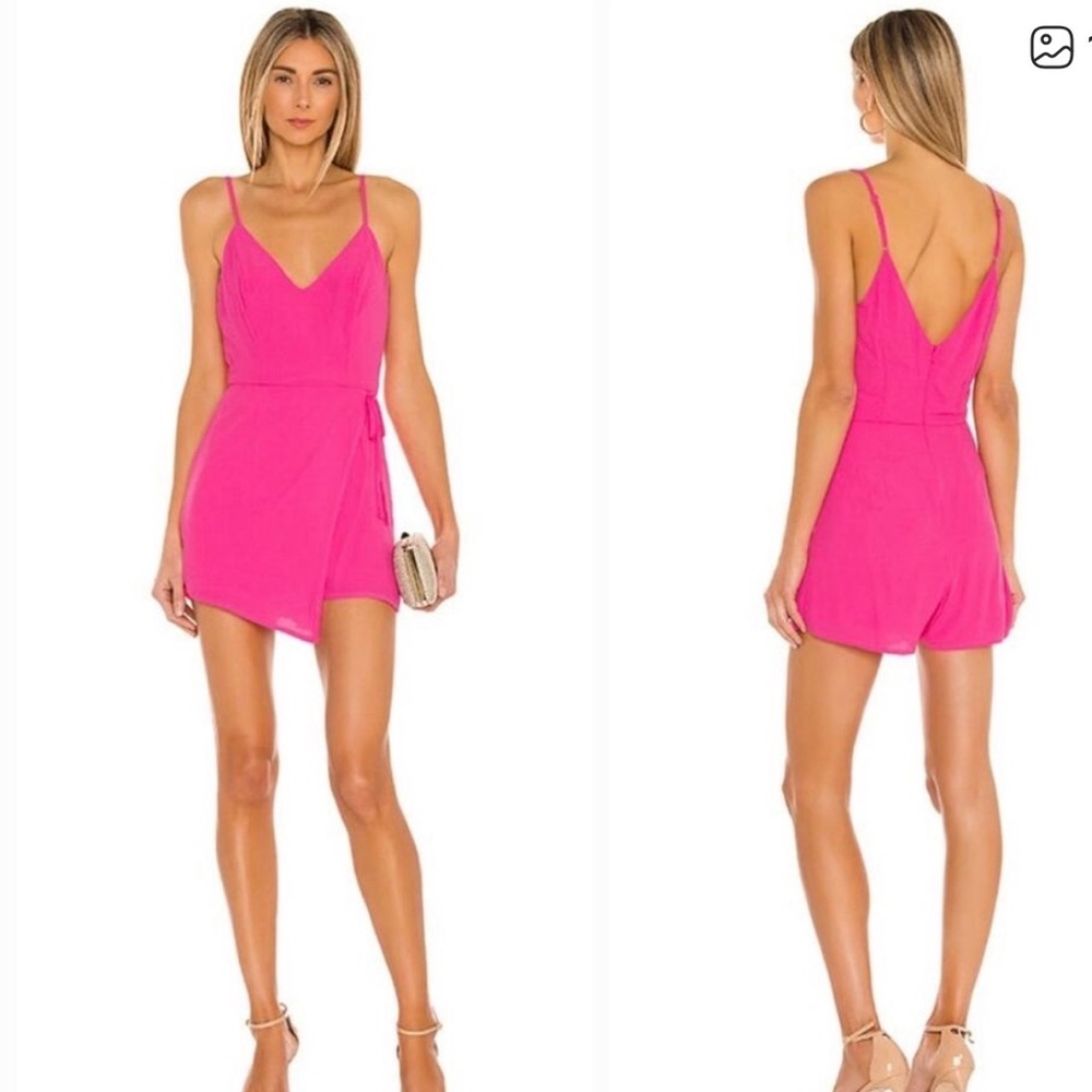 Superdown pink romper dress